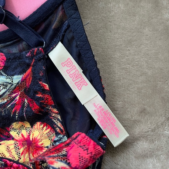 PINK Halter-style Lace Bralette - Picture 4 of 5